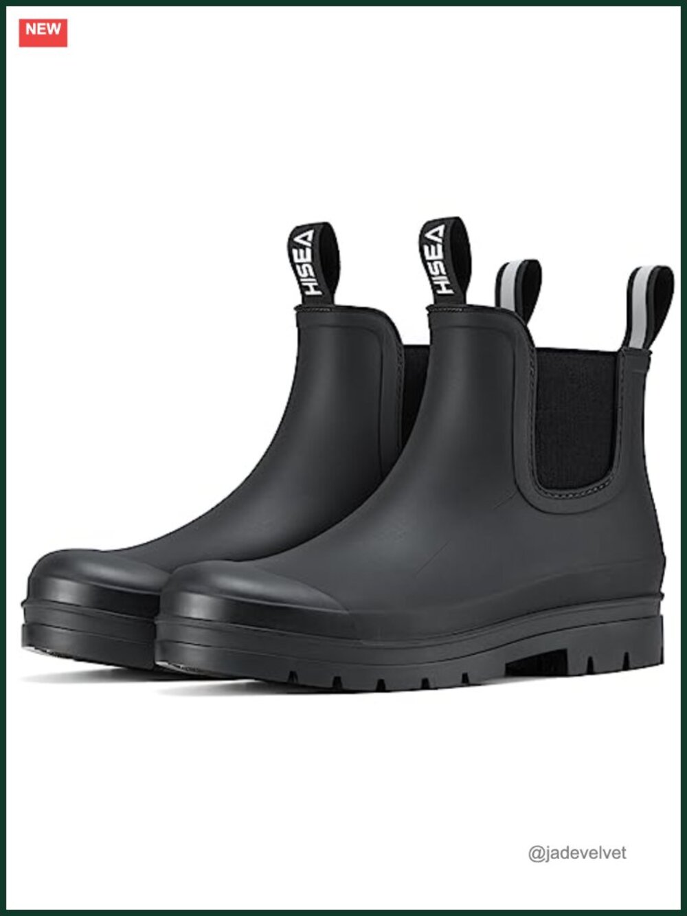 HISEA Women's Waterproof Ankle Chelsea Rain Boots Slip-On